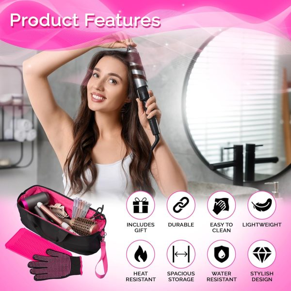 Hair Tool Travel Bag with Heat Resistant Mat for Flat Iron, Straighteners, - Image 3