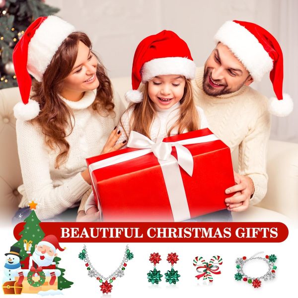 Jadive 4 Piece Christma Jewelry Set Christmas Festive Snowflake Bell - Image 6