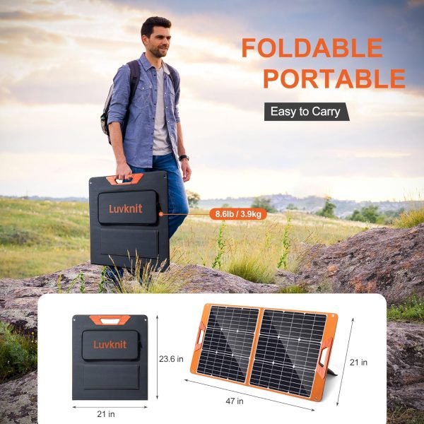 Upgraded 100W Portable Solar Panel for Power Station, Monocrystalline - Image 5