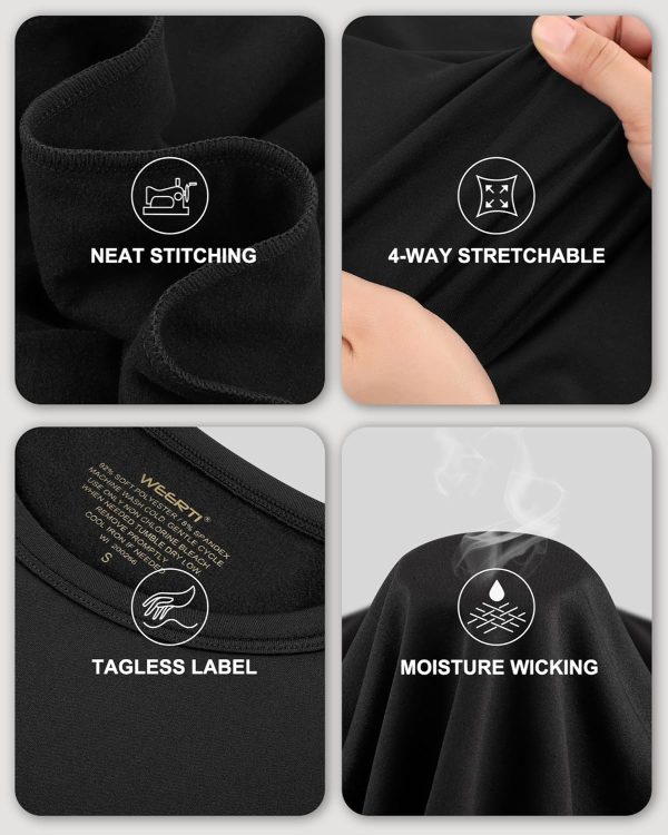WEERTI Thermal Underwear for Men Long Johns with Fleece Lined, Base Layer - Image 4