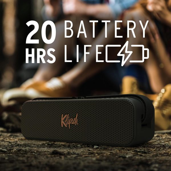 Klipsch The Detroit Portable Bluetooth Speaker with Dual 1" tweeters and 3" - Image 5
