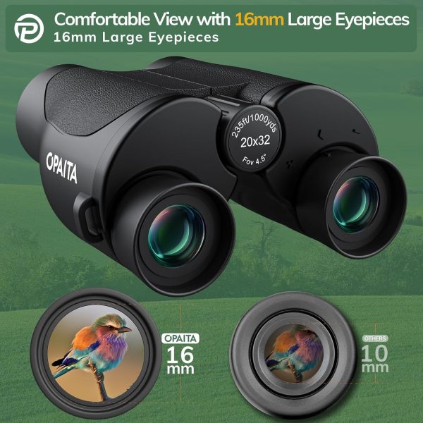 Compact Binoculars for Adults High Powered - OPAITA 20x32 Small Binoculars - Image 4
