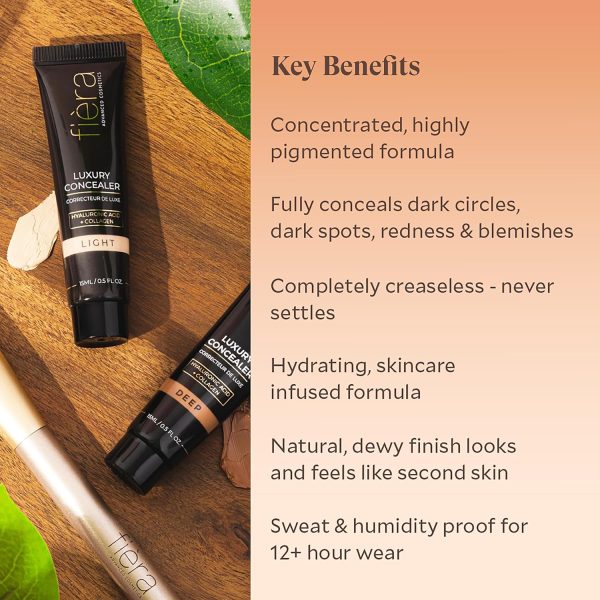 Fièra Luxury Concealer with Anti-Aging - All Day Coverage for Dark Circles, - Image 3
