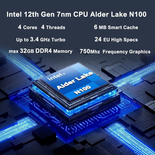 Fanless N100 Mini PC Firewall Micro Appliance,Intel 12th Alder Lake-N100 - Image 3