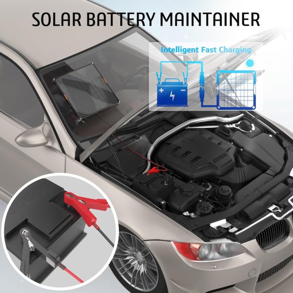 OYMSAE 30 Watt 12 Volt Solar Panel Solar Trickle Charger 30W 12V Portable - Image 4