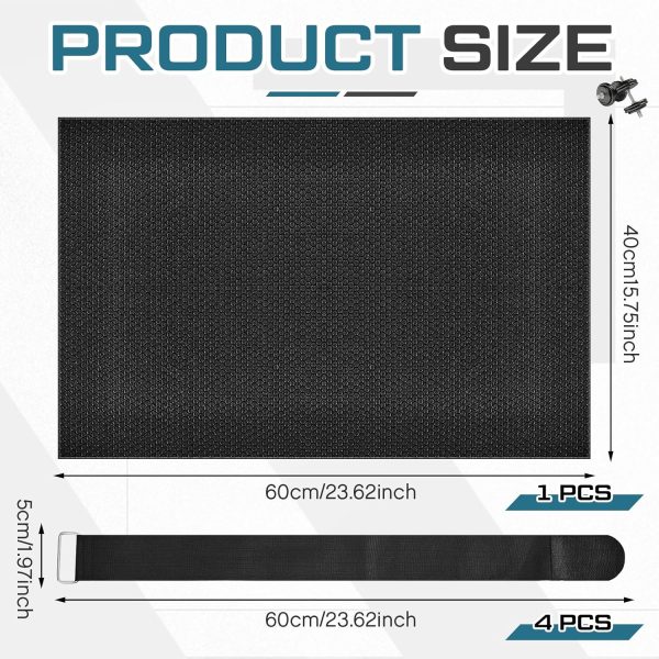 Thick Elliptical Mat with 4 Pcs ellipse pedal straps for Under Desk - Image 3