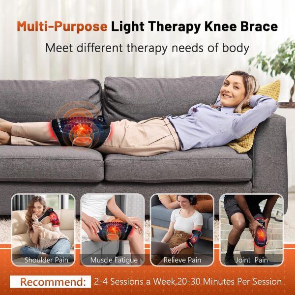 Red Light Therapy Knee Brace Vibration Knee Massage for Pain - Image 6