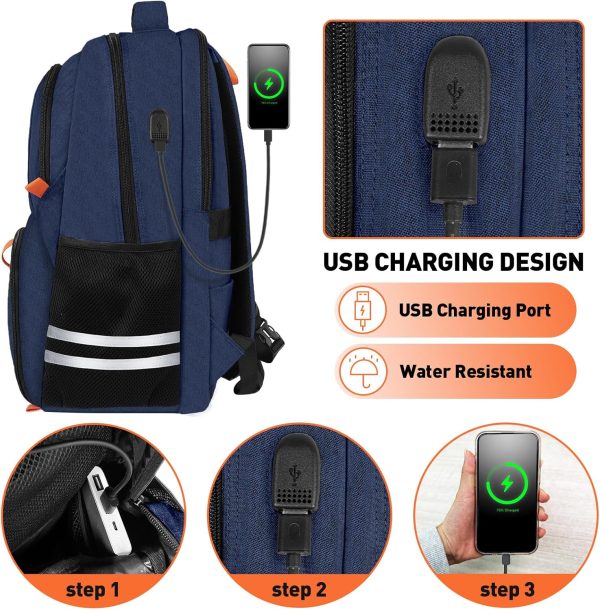 Ytonet Gym Backpack for Men Women, Travel Backpack with USB Charging Port, - Image 6