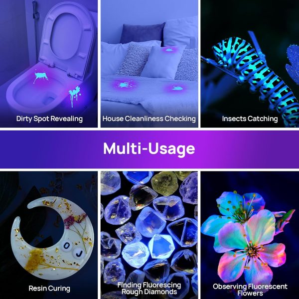 UV Flashlight Black Light, Consciot 12 LED 395nm Ultraviolet Blacklight, - Image 7