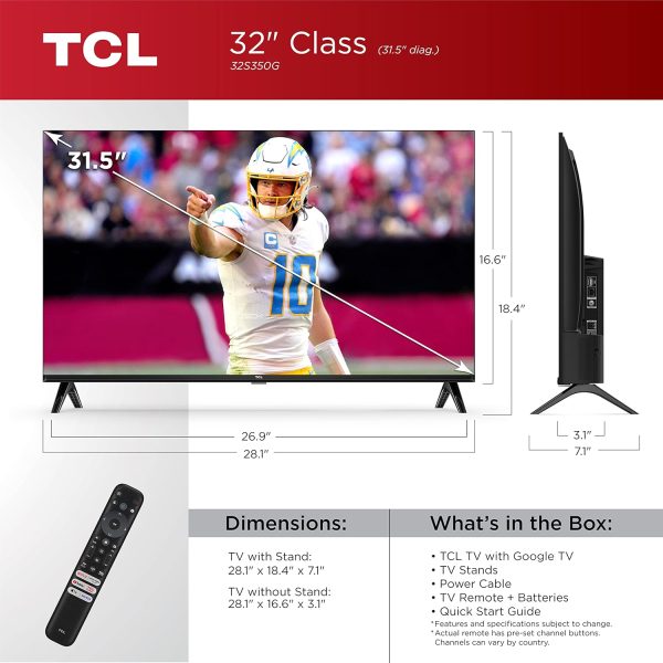 TCL 32-Inch Class S3 1080p LED Smart TV with Google TV (32S350G, 2023 - Image 2