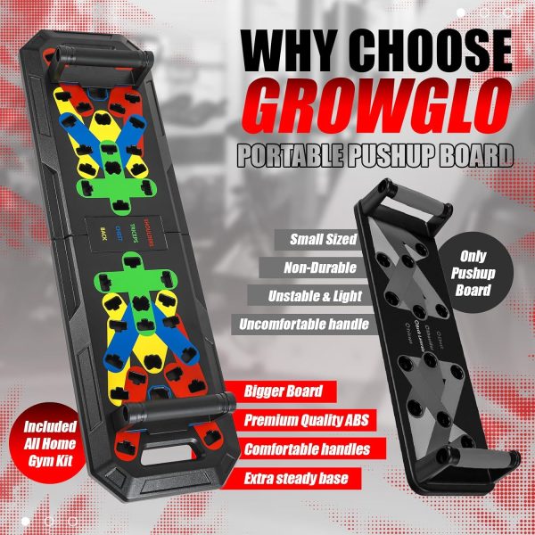 Push Up Board, Portable Multifunction All-in-One Fitness Accessories with - Image 5