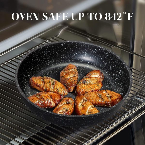 Kitchen Academy Detachable Handle Induction Cookware Sets - 10 Piece - Image 5