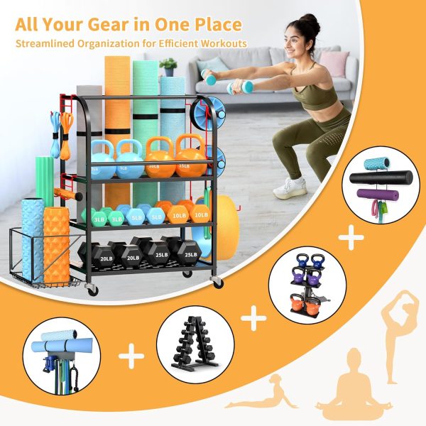 Dumbbell Rack, Weight Rack for Home Gym, 3-Tier 600LBS Metal Home Gym - Image 2