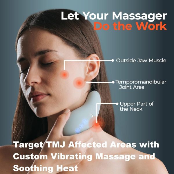 TMJ Relief Products Jaw & Neck Massager w/Soothing Heat Mode-Patented TMJ - Image 5