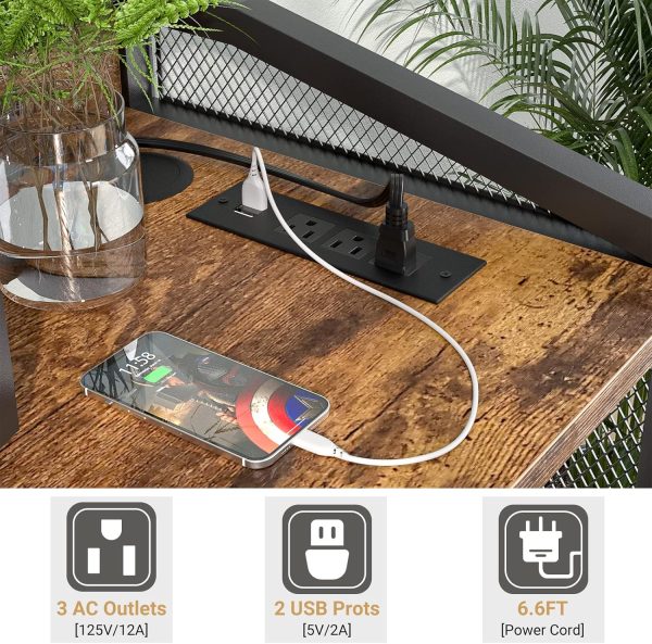 Unikito 3-Tier Lateral Office Filing Cabinets with Socket and USB Charging - Image 5