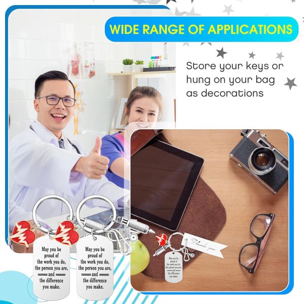 Sureio 72 Pcs Nurse Gift Include 24 Nurse Keychain with 24 Tassel Organza - Image 6