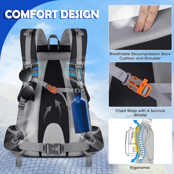 NUBILY 50L Hiking Backpack Waterproof Camping Backpack for Men Women - Image 5
