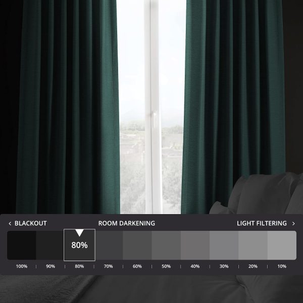 HPD Half Price Drapes Bellino Room Darkening Curtains 108 Inches Long - Image 2