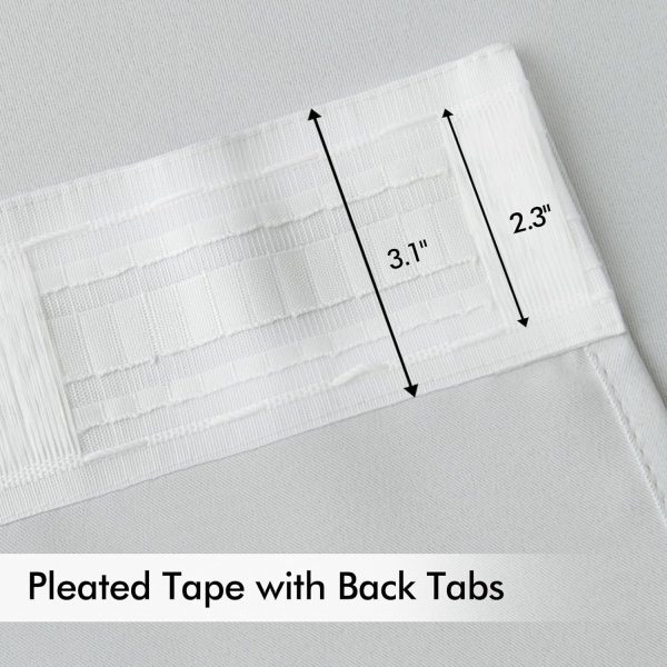 MIULEE Back Tab Light Blocking Curtains 108 Inch Long 2 Panels Set for - Image 4