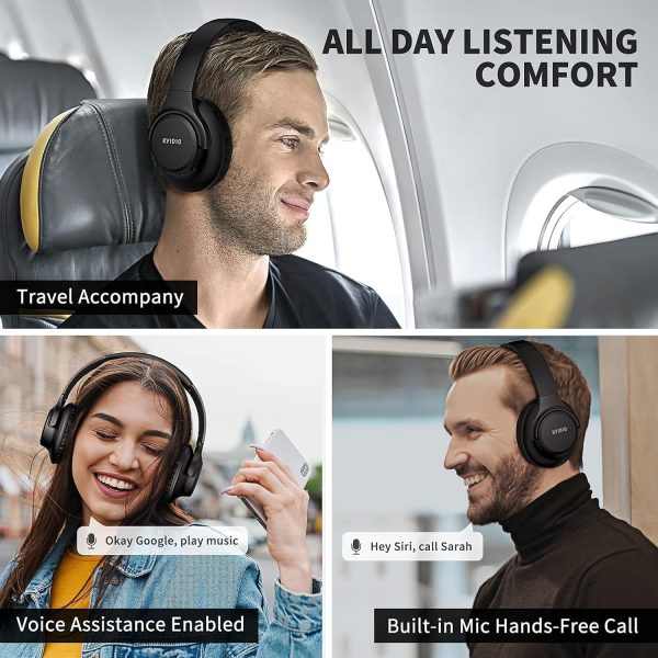 KVIDIO [Updated Bluetooth Headphones Over Ear, 65 Hours Playtime Wireless - Image 5