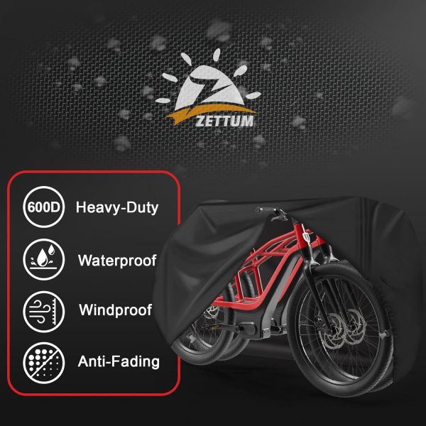 Bike Cover for 2 Bikes - 600D Bike Covers Outdoor Storage Waterproof & - Image 3