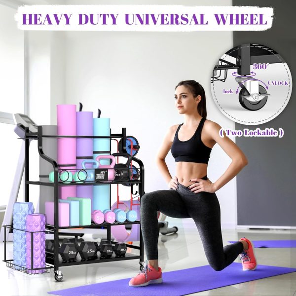Mythinglogic Yoga Mat Storage Racks,Home Gym Storage Rack for Dumbbells - Image 7