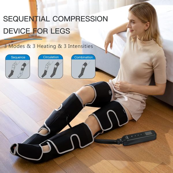 CINCOM Leg Massager with Heat, Air Compression Leg Massager for - Image 4