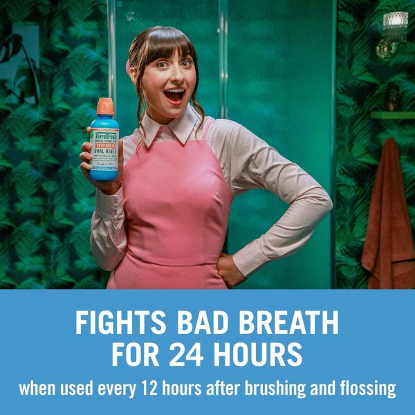 TheraBreath Fresh Breath Mouthwash, Icy Mint Flavor, Alcohol-Free, 16 Fl Oz - Image 2