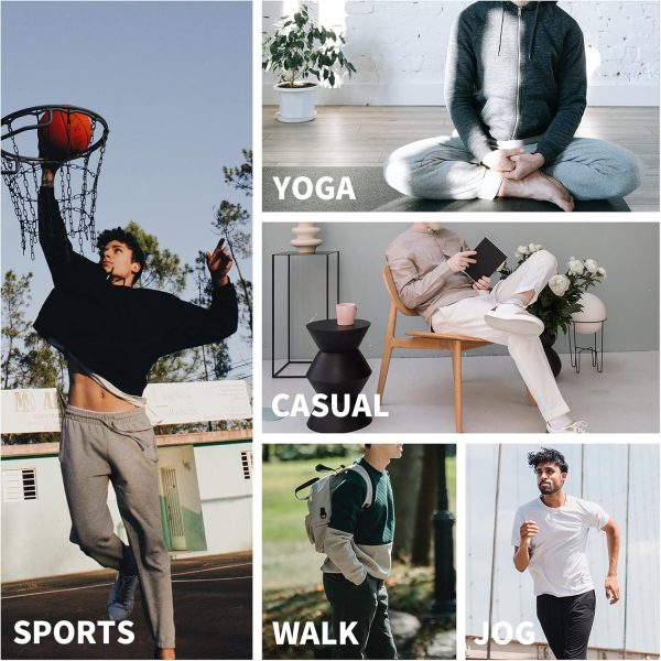 AMY COULEE Mens Cotton Yoga Pants Running Workout Lightweight Sweatpants - Image 6