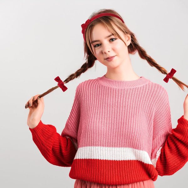 3 Pcs Red Velvet Bow Headband Small Bowknot Hair Pins Set Aesthetic Hair - Image 4