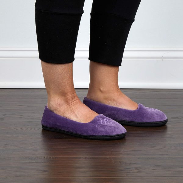 Dearfoams Women's Cozy Memory Foam Indoor Rebecca Closed Back House Ballet - Image 2