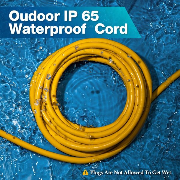 BBOUNDER 100 FT Outdoor Extension Cord Waterproof, 12/3 SJTW Heavy Duty 15A - Image 6