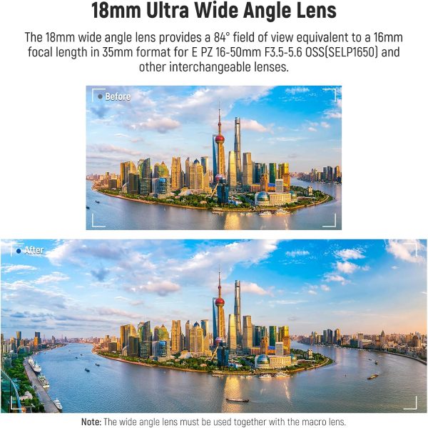 NEEWER 40.5mm HD Wide Angle Lens Compatible with Sony ZV-1F ZV-E10 A5000 - Image 3