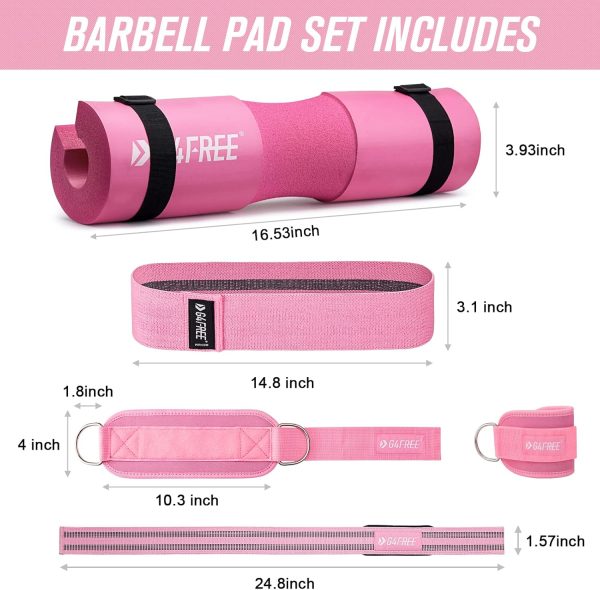 G4Free 9Pcs Barbell Pad Set for Squat, Hip Thrusts, Lunges, Leg day, - Image 2