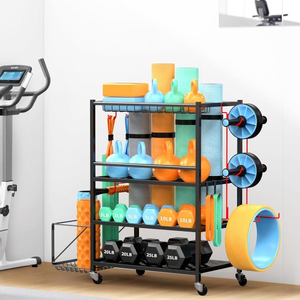 Dumbbell Rack, Weight Rack for Home Gym, 4-Tier 620LBS Metal Home Gym - Image 7