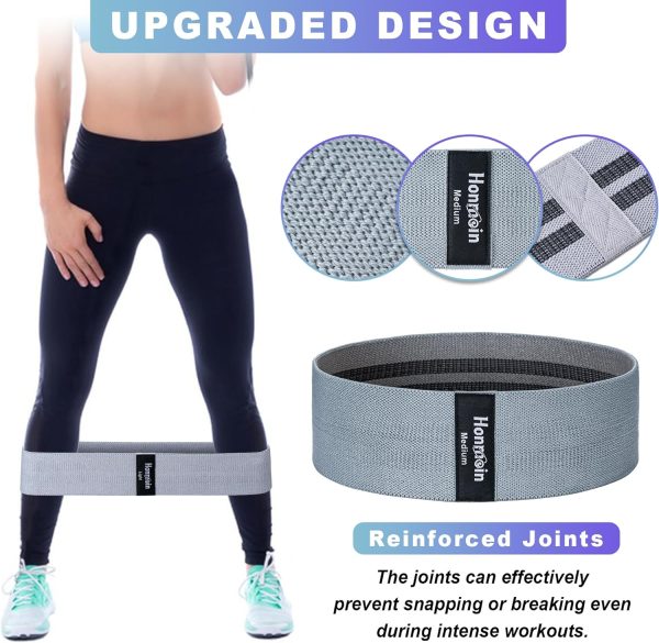 Resistance Bands for Working Out, 3 Levels Exercise Bands Workout Bands Set - Image 4