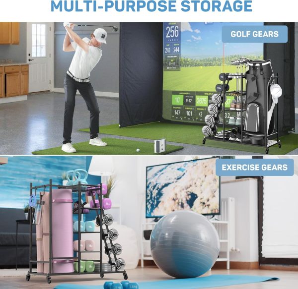 PLKOW Weight Rack for Dumbbells, Home Gym Storage for Dumbbells Yoga Mat - Image 2