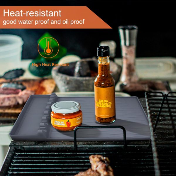 Silicone Grill Mat Griddle Accessories for Blackstone Side Shelf Spatula - Image 2