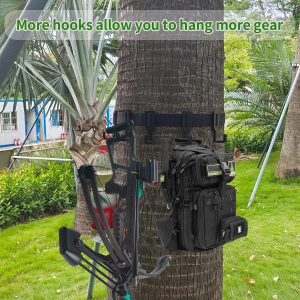 Treestand Strap Gear Hangers with Large Hooks, Lightweight Multi-Hook - Image 5
