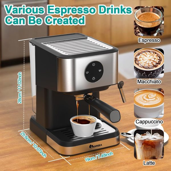 IAGREEA Espresso Machine 20 Bar, Professional Espresso Maker with Milk - Image 5