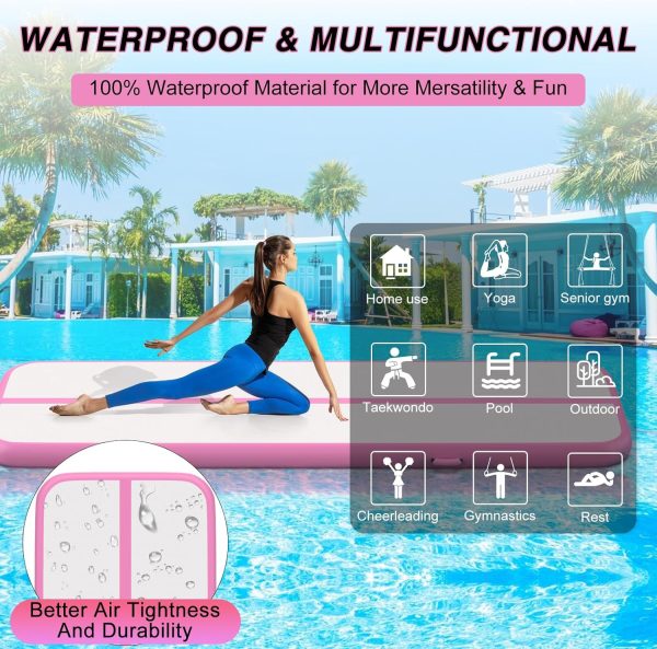 Air Gymnastics Tumbling Mat, 6.6ft/10ft/13ft/16ft/20ft Inflatable Track Mat - Image 4