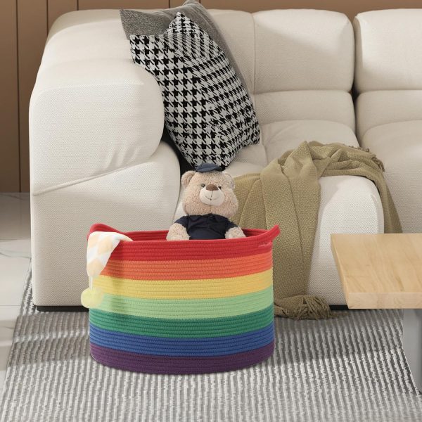 Large Blanket Basket (20"x13"),Woven Basket for Storage Dirty Clothes - Image 4