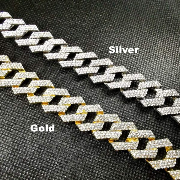 HH BLING EMPIRE Iced Out Diamond Cuban Link Chain for Men Women Silver Gold - Image 2
