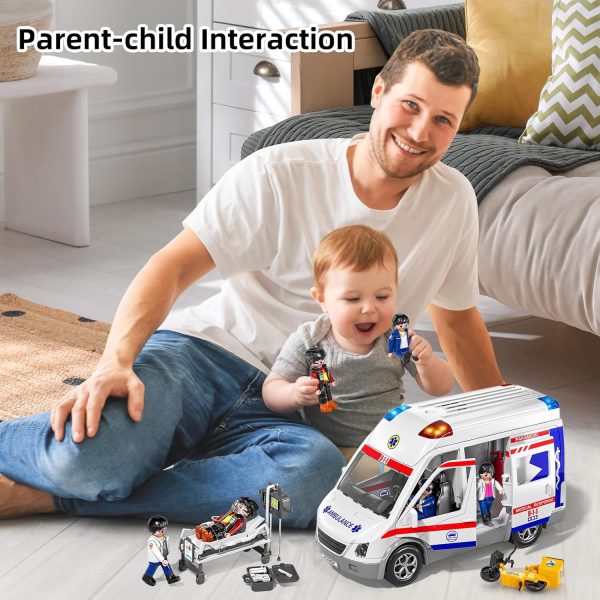 MOSKLER Play Ambulance Toy for Kids 3 4 5 6 7 8 Years Old - Friction - Image 7