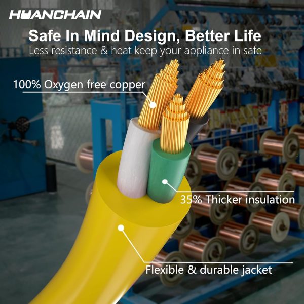 HUANCHAIN 75 ft 14/3 Gauge Heavy Duty Outdoor Extension Cord Waterproof - Image 3