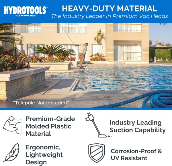 SWIMLINE HYDROTOOLS Clear Pool Vacuum Head Attachment For Inground & Above - Image 6