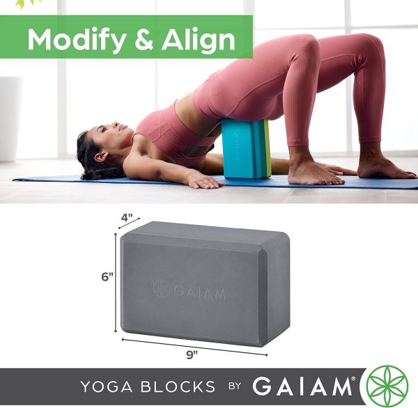 Gaiam Yoga Block - Supportive Latex-Free Eva Foam - Soft Non-Slip Surface - Image 7