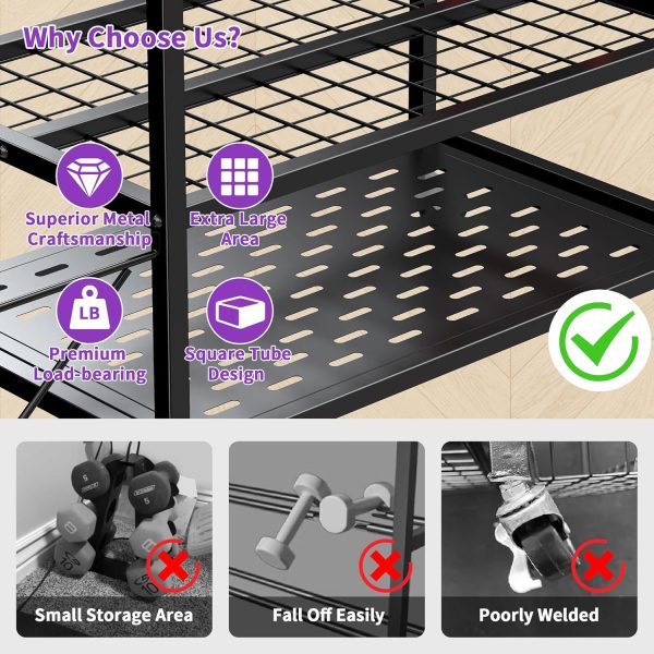 Dumbbell Rack, Weight Rack for Home Gym, 600LBS Metal Home Gym Storage with - Image 2