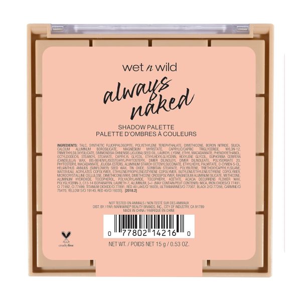 wet n wild Always Naked Palette, Nude Neutral Eye Makeup, Blendable, Warm - Image 8
