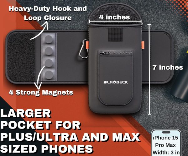 Magnetic Water Bottle Sleeve Bag and Large Pocket Phone Holder for Gym | - Image 6